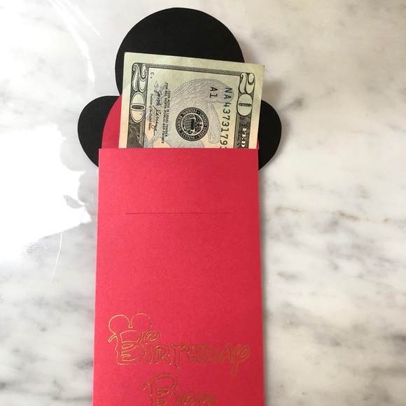Personalized & Customized Disney Mickey Mouse Birthday Boy Gift Money Envelope - Picture 2 of 9